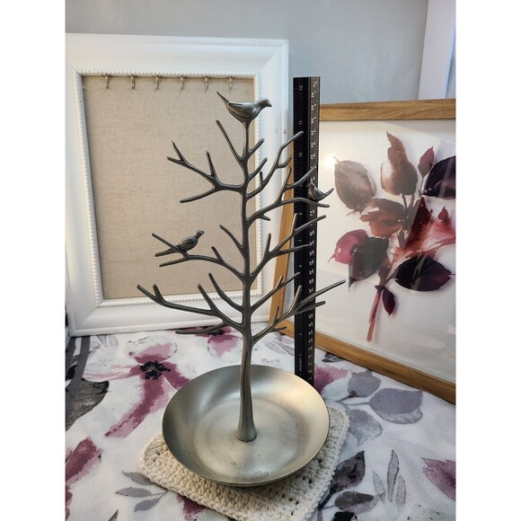 Silver Birds Tree Jewelry Stand Display Earring Necklace Holder Organizer - H020 - Picture 4 of 5